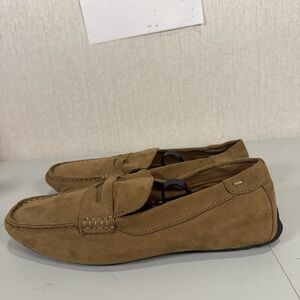 H&M Mens size 8.5 brown Suede Loafers Slip-On eur 41